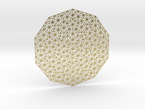 Pentagonal Tiling (small) - Decagon shape in Natural Brass