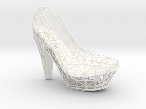 Right Wireframe High Heel in White Smooth Versatile Plastic