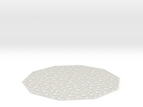 Pentagonal Tiling (medium) - Decagon shape in White Natural Versatile Plastic