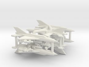 MiG-21bis Fishbed (Loaded) in White Natural Versatile Plastic: 1:700