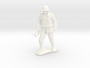 Army Soldier - Little John - COMBAT in White Processed Versatile Plastic