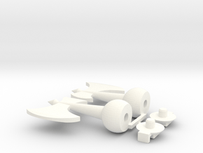 TF Earthrise Kingdom Prime Axe Set in White Smooth Versatile Plastic