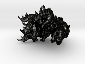 rhino herd bound by their differences in Matte Black Steel