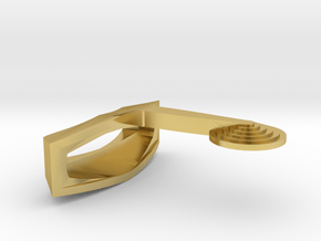Gondor Sword Scabbard Cap  in Polished Brass