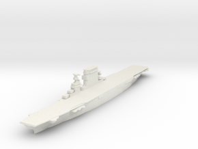 USS Lexington CV-2 in White Natural Versatile Plastic: 1:1200