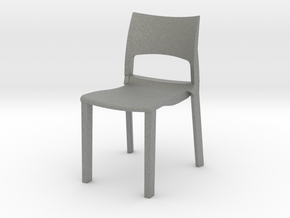 Modern Miniature 1:24 Chair in Gray PA12: 1:24