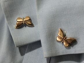 Butterfly Cufflinks 1 in Natural Brass