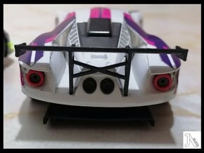 Rear Wing for Racer Sideways Ford GTE GT3 in White Natural Versatile Plastic