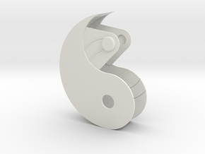 Yin Yang Box Small in White Natural Versatile Plastic