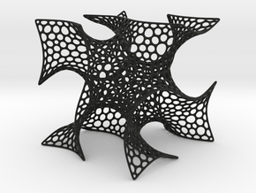 Cubic Gyroid (Voronoi) in Black Smooth PA12