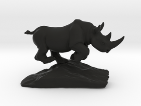 Rhino Gray 7'' Long in Black Smooth PA12