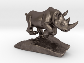 Rhino Gray 6'' long in Polished Bronzed-Silver Steel