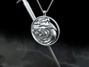 The Witcher Pendant - Season 2 in Rhodium Plated Brass