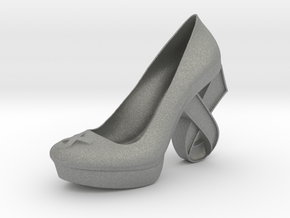 Left Cancer Ribbon High Heel in Gray PA12
