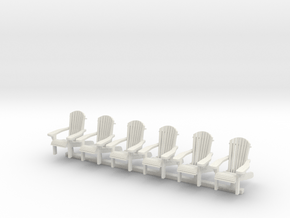 Chair 14. 1:48 Scale  in White Natural Versatile Plastic