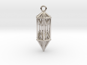 Stargate Healingstick Pendant in Rhodium Plated Brass