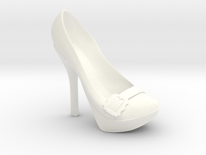 Right Jolie Toestrap High Heel in White Smooth Versatile Plastic