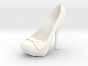 Left Jolie Toestrap High Heel in White Smooth Versatile Plastic