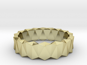 Brilliant Ring_R05 in 18k Gold Plated Brass: 8 / 56.75