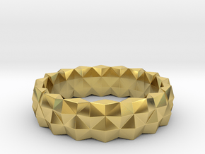 Brilliant Ring_R07 in Polished Brass: 5 / 49