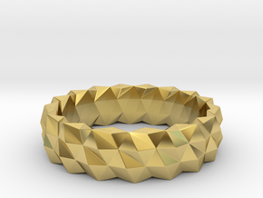 Brilliant Ring_R08 in Polished Brass: 5 / 49