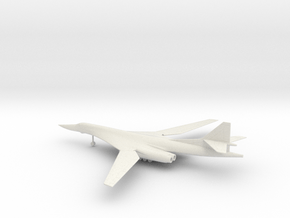 Tupolev Tu-160 (spread wings) in White Natural Versatile Plastic: 1:350