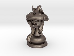 Chess |Mushrooms| Knight in Polished Bronzed-Silver Steel