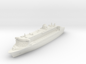 RMS Queen Mary 2 in White Natural Versatile Plastic: 1:3000