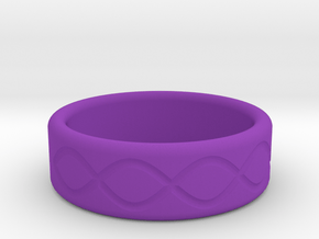  Comfy, infinity-pattern wide 3D-printed ring in Purple Processed Versatile Plastic: 9.75 / 60.875
