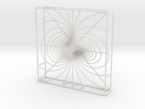 Hopf Fibration, Framed Stereographic Projection in White Natural Versatile Plastic