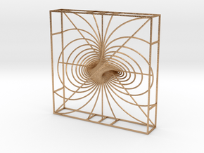 Hopf Fibration, Framed Stereographic Projection in Natural Bronze