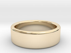  Comfy, wide 3D-printed ring in 14K Yellow Gold: 8 / 56.75