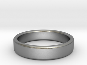 Comfy, narrow 3D-printed ring in Natural Silver: 5 / 49