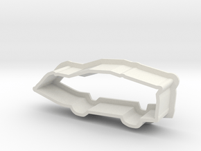 Late Model Cookie Cutter 3/4 View in White Natural Versatile Plastic: Small