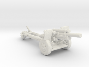 M101A1M2A1 105 mm Howitzer  white plastic 1:160 sc in White Natural Versatile Plastic