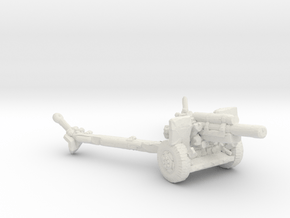 M101A1M2A1 105 mm Howitzer  white plastic 1:160 sc in White Natural Versatile Plastic
