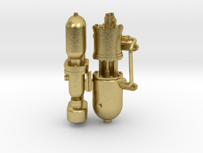 Waterpomp 1:43,5 Spoor0 V1.0 in Natural Brass