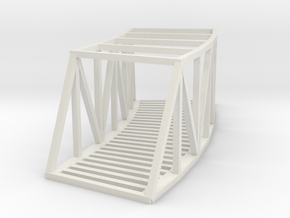 Curved bridge - 195mm@30 degree - Zscale in White Natural Versatile Plastic
