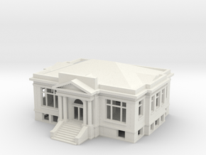 Carnegie Library Z scale in White Natural Versatile Plastic