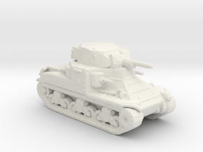 ARVN M2 Medium Tank White Plastic  1:160 scale in White Natural Versatile Plastic