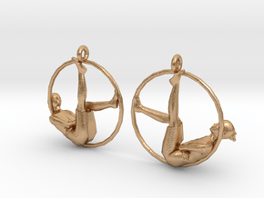 earrings "Hoop girl1" in Natural Bronze