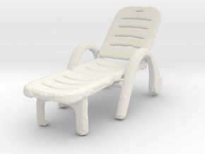 Deck Chair 1/48 in White Natural Versatile Plastic