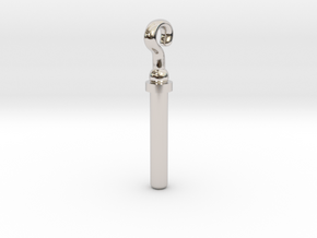 Riddler Cane for minifigs in Rhodium Plated Brass