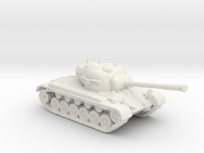 ARVN M26 Pershing medium tank white plastic 1:160 in White Natural Versatile Plastic
