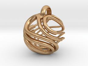 Swirl Earring and/or Pendant  in Natural Bronze: Small