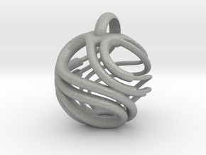 Swirl Earring and/or Pendant  in Aluminum: Small