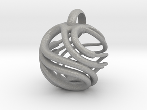 Swirl Earring and/or Pendant  in Aluminum: Medium