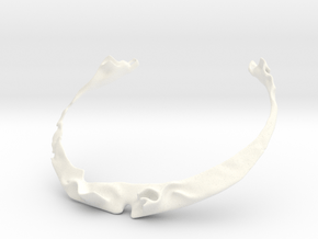 Abstract Necklace in White Smooth Versatile Plastic: Small