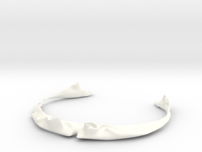 Abstract Necklace in White Smooth Versatile Plastic: Large