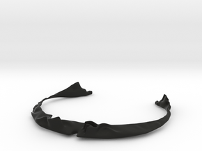 Abstract Necklace in Black Smooth Versatile Plastic: Large
